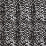 scharz, gray | Faux leather metallic Animal Print, black 130 x 40 cm