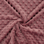 oudroze | Fleece stof Minky Dots, oudroze