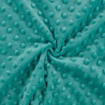aqua | Fleece stof Minky Dots, aquablauw