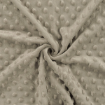 beige grijs | Fleece stof Minky Dots, beige grijs