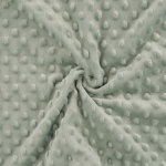 vaalgroen | Fleece stof Minky Dots, lichtgroen