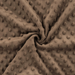 marron | Tissu polaire minky doux à pois, marron
