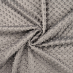 gris | Tissu polaire minky doux à pois, gris