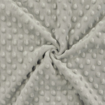 gris clair | Tissu polaire minky doux à pois, gris clair