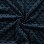 bleu marine | Tissu polaire minky doux à pois, bleu marine