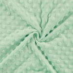 menthe | Tissu polaire minky doux à pois, menthe