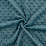 bleu pétrole | Tissu polaire minky doux à pois, bleu pétrole
