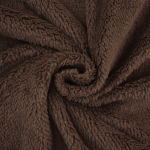 marron foncé | Tissu sherpa peluche teddy, marron foncé
