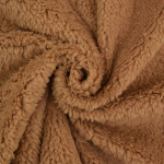 marron clair | Tissu sherpa peluche teddy, marron clair