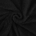 noir | Tissu sherpa peluche teddy, noir