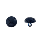 donkerblauw | Leather Button Shank, 18 mm, matt dark blue