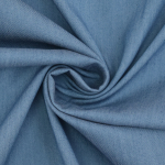 middenblauw | Lichte jeansstof stretch chambray, helderblauw