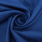 bleu royal | Tissu lin mix, bleu royal