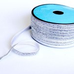 zilver | Lurexband, 10 mm, zilverkleurig