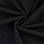 antraciet | Merino Wollen fleece uni, antracietgrijs