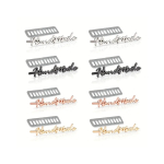 or, argent, or rose, anthracite | Étiquette Label métal Handmade 8 unités Mix