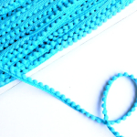 turquoise | Ruban à mini pompons, turquoise 10 mm