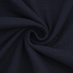 bleu foncé | Tissu double gaze de coton, bleu foncé