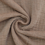 braun meliert | Musselin recycled four layers, braun meliert