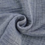 jeansblau meliert | Musselin recycled four layers, jeansblau meliert