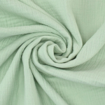 licht pastelgroen | Katoenen mousseline double gauze, licht pastelgroen
