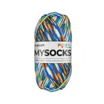 blau-grün | myboshi mysocks Pixel 6-fädige Sockenwolle Booker 150g, blau-grün