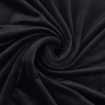 noir | Tissu nicki polaire stretch polyester Eva, noir