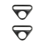 gunmetal | 2 boucles anneaux triangulaires, 30mm, couleur gun métal