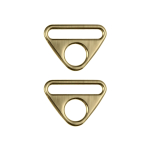 oudgoud | Driehoekige ring gesp 40 mm, messingkleurig