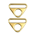 goud | Driehoekige ring gesp 40 mm, shiny goudkleurig