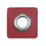 bordeauxrood | Eyelet Patch imitatieleer, bordeauxrood