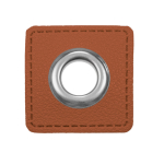 cognac | Eyelet Patch imitatieleer, cognac