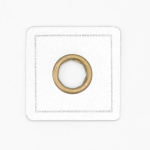 silver | Eyelet Patch Leatherette square 35 mm, silver