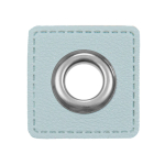 lichtblauw | Eyelet Patch imitatieleer, lichtblauw