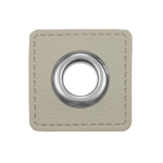 lichtgrijs | Eyelet Patch imitatieleer, lichtgrijs