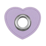 lavendel | Eyelet Patch imitatieleer Hearts, lavendel