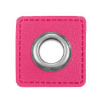 fuchsia | Eyelet Patch imitatieleer, fuchsia