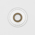silver | Eyelet Patch Leatherette around, silver