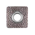 zilvergrijs | Eyelet Patch imitatieleer, zilvergrijs, glanzend