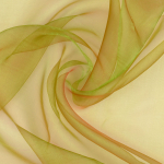 vert-rouge | Tissu organza deux tons, vert-rouge