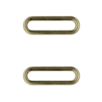 oudgoud | Ovale ring 30 mm, messingkleurig