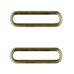 oudgoud | Ovale ring 40 mm smal, messingkleurig