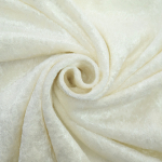 blanc cassé | Tissu panne de velours, blanc cassé