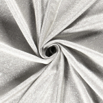 argent | Tissu jersey polyester brillant Glamour, argent