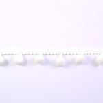 blanc cassé | Ruban à pompons demi-gros, 20 mm, blanc cassé