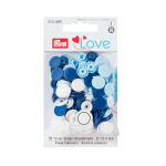 bleu clair, bleu, blanc | Boutons pression Color KST 12,4mm bleu/blanc/bleu clair