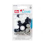 bleu marine, gris, blanc | Boutons pression Color KST 12,4mm marine/gris/blanc