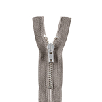 gris clair | Fermeture éclair métal argenté non séparable 8053, M40, gris clair