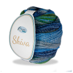 lichtblauw, marineblauw, groen, grijs | Rellana Strickgarn Shiva, blauw 104