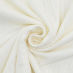 blanc cassé | Tissu jersey de coton côtelé, blanc cassé